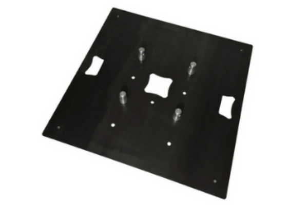 Stahlbodenplatte 80x80cm, black